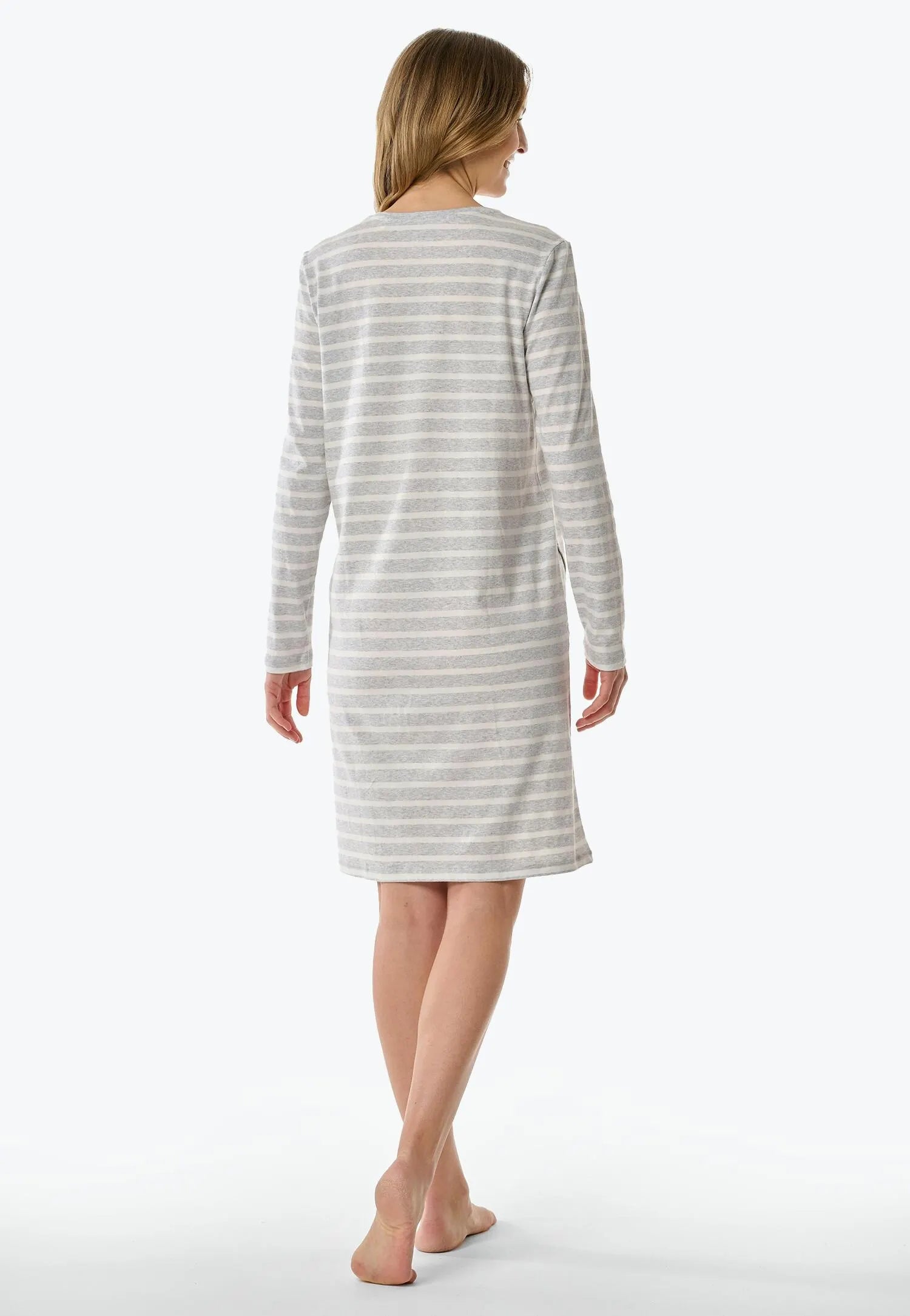 Langes gestreiftes Schlafshirt