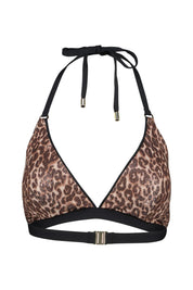Triangel-Bikini-Top in Leoprint
