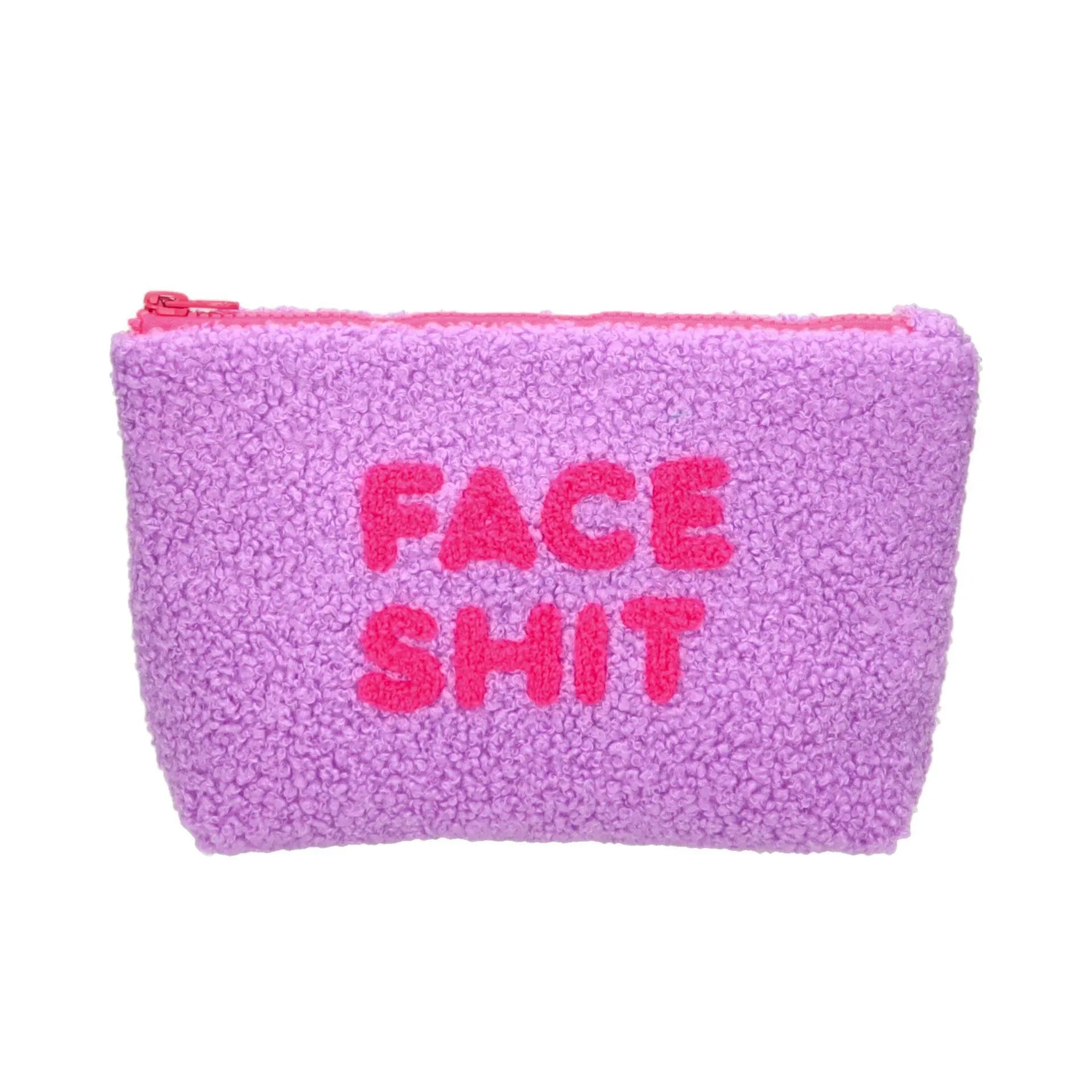 Kosmetiktasche FACE SHIT aus Teddy