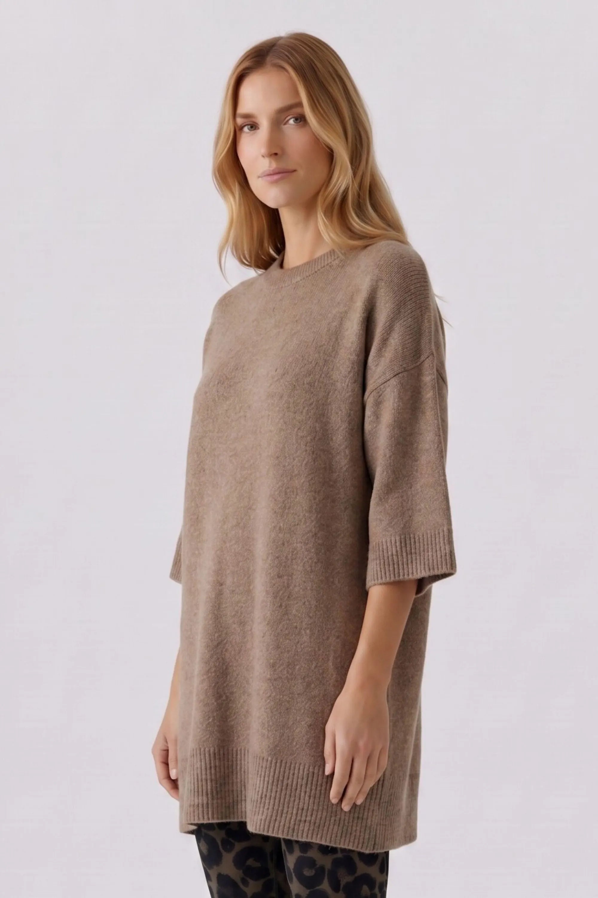 Strickpullover LONG aus Wollmix