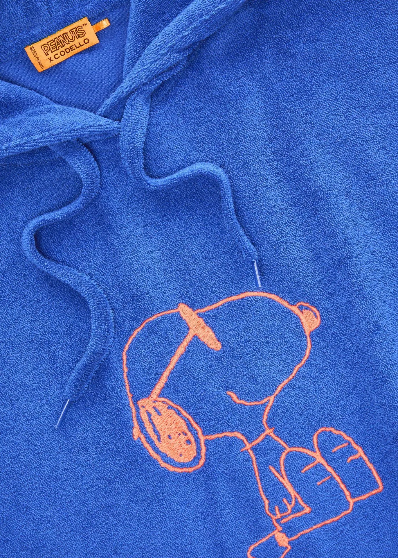 Frottee-Strandponcho mit Snoopy-Stickerei