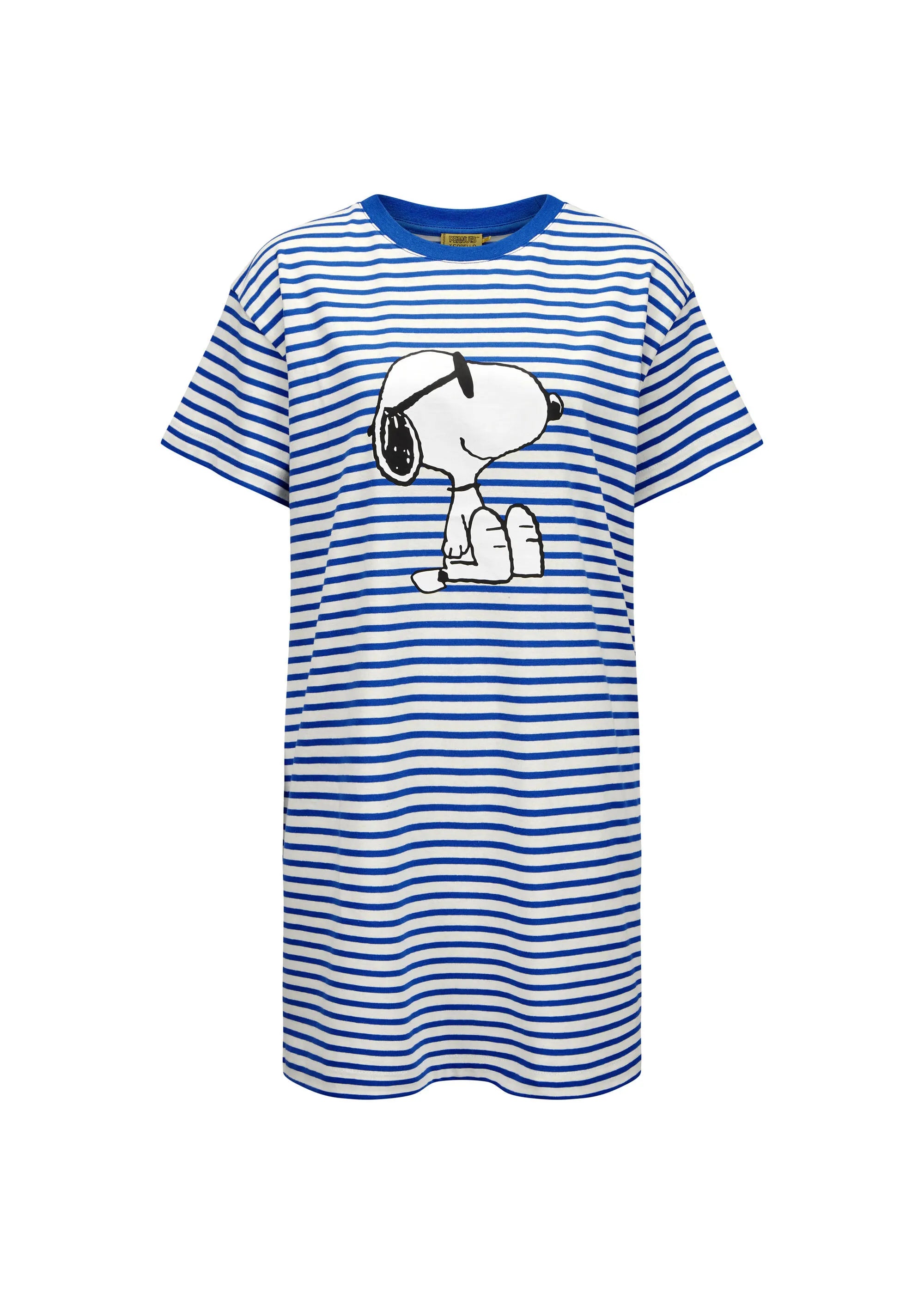 T-Shirt-Kleid aus Baumwolle mit Snoopy-Motiv