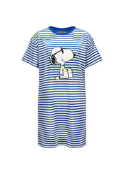 T-Shirt-Kleid aus Baumwolle mit Snoopy-Motiv