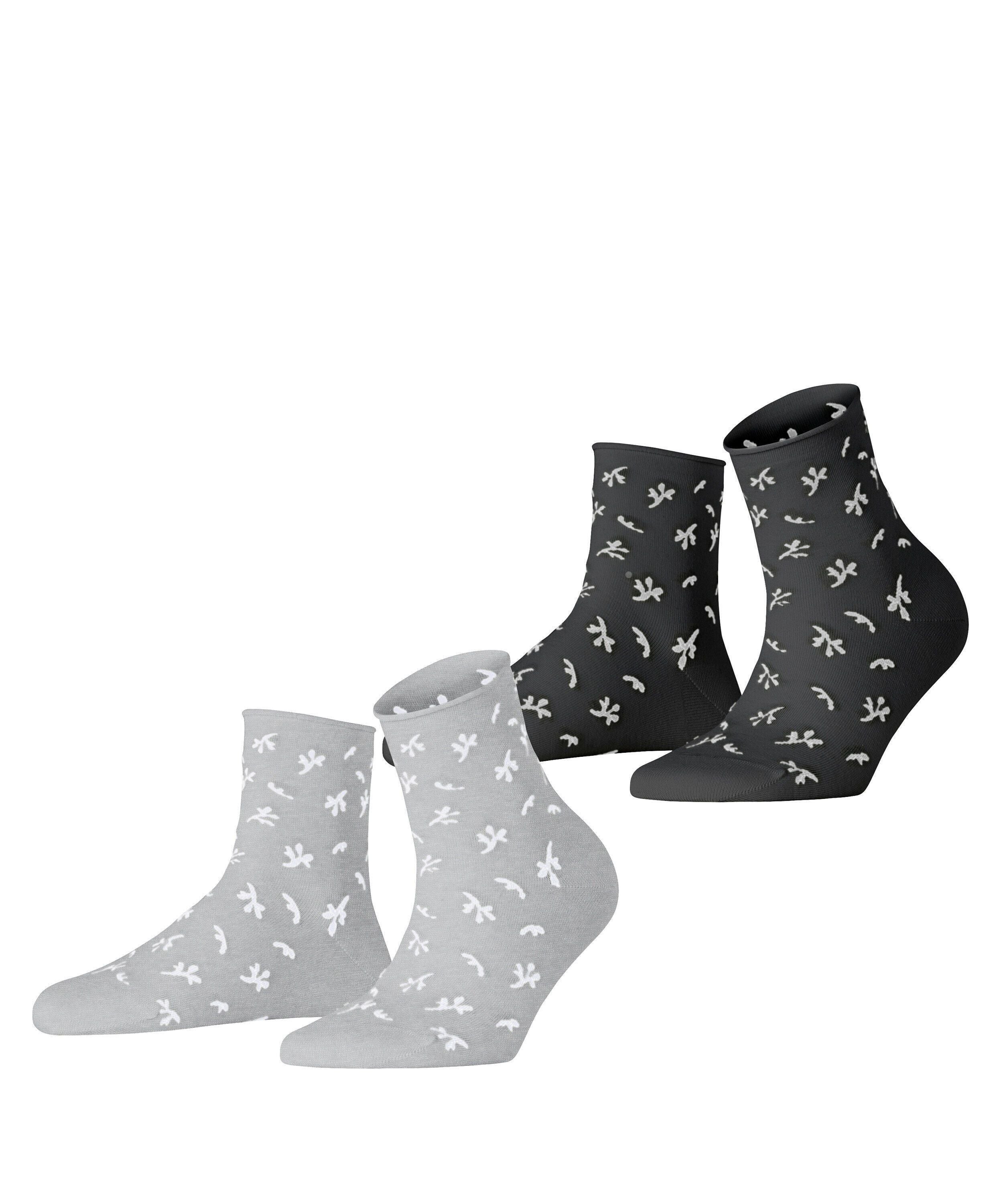 2er-Pack Socken mit Blumenmuster