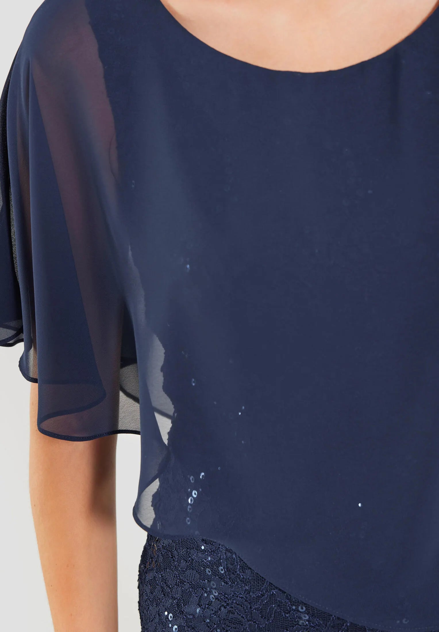 Cocktailkleid Mini mit Überwurf