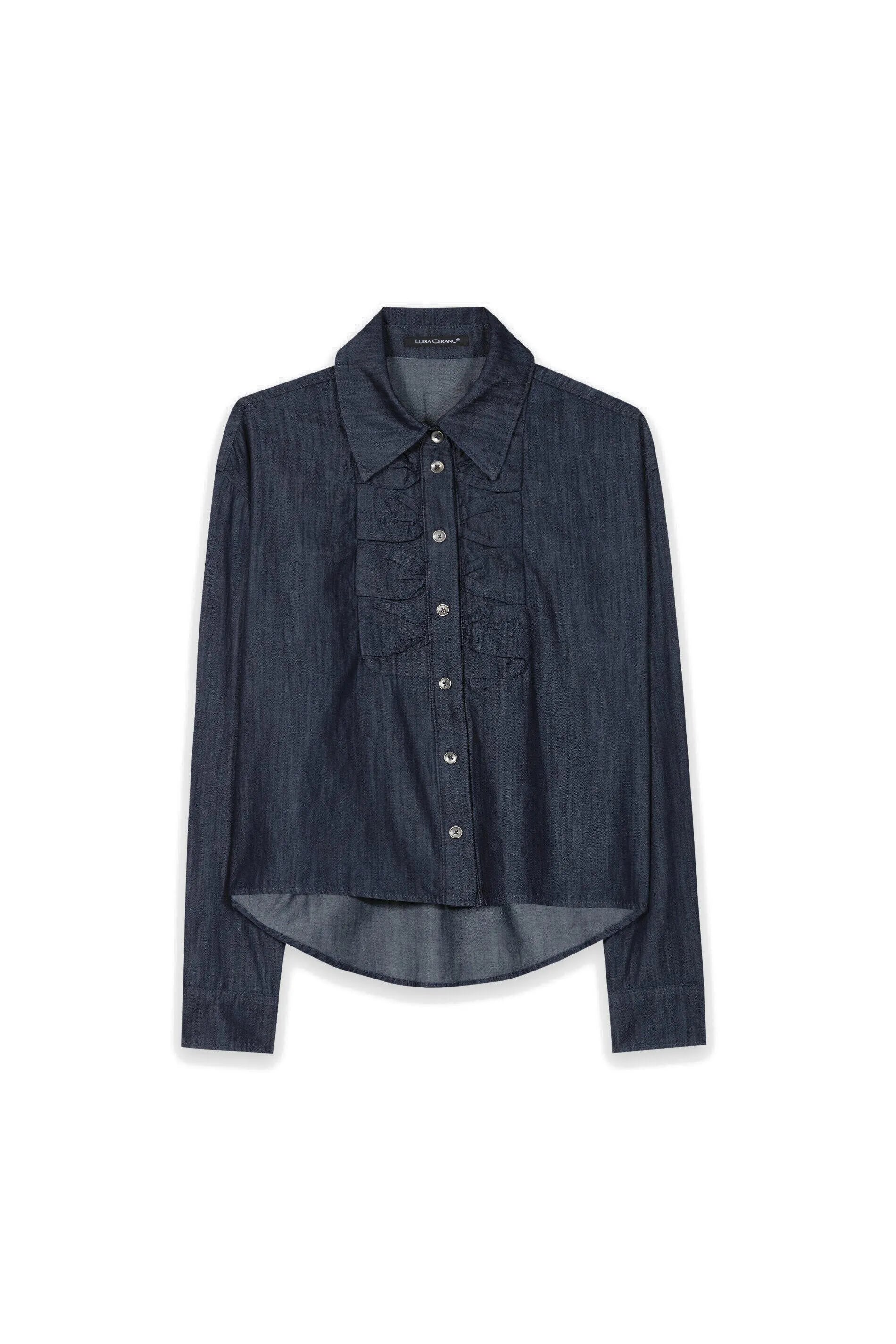Jeansbluse aus Baumwolle