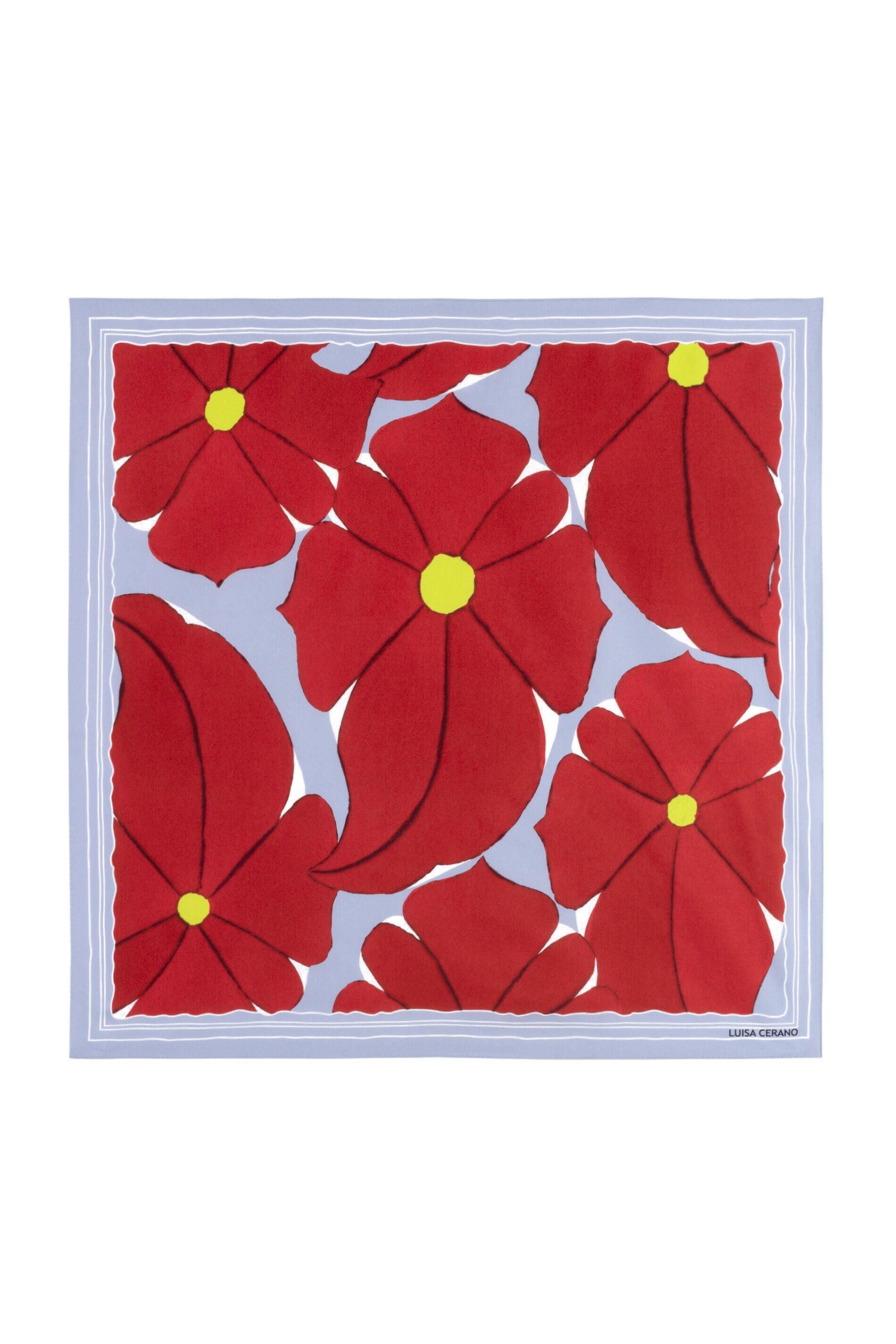 Seidentuch mit Flower-Print