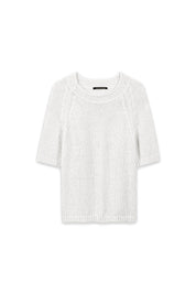 Strick-T-Shirt aus Leinenmix