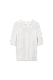 Strick-T-Shirt aus Leinenmix