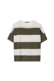 Leinen-T-Shirt gestreift