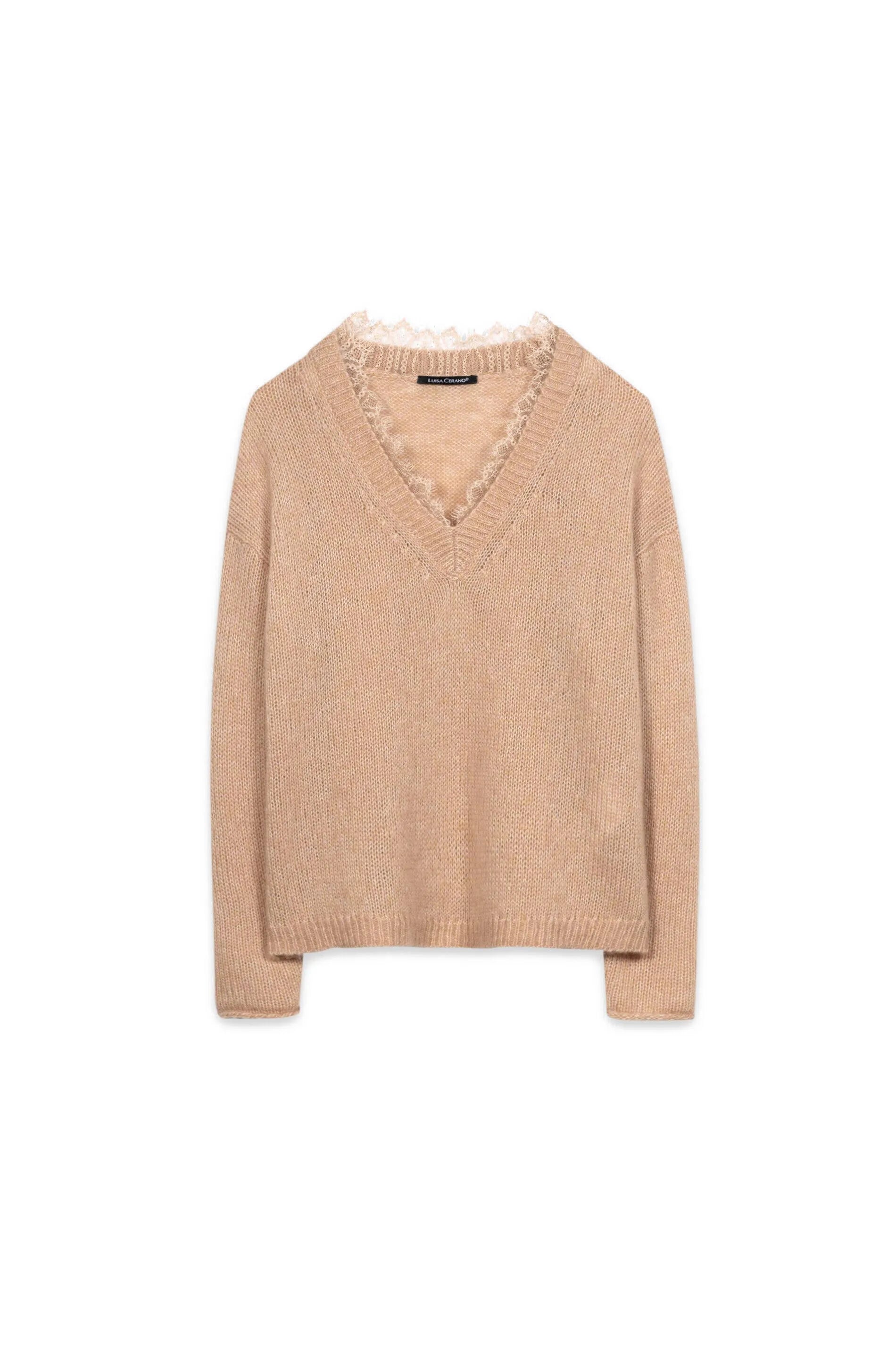 Strickpullover mit V-Ausschnitt