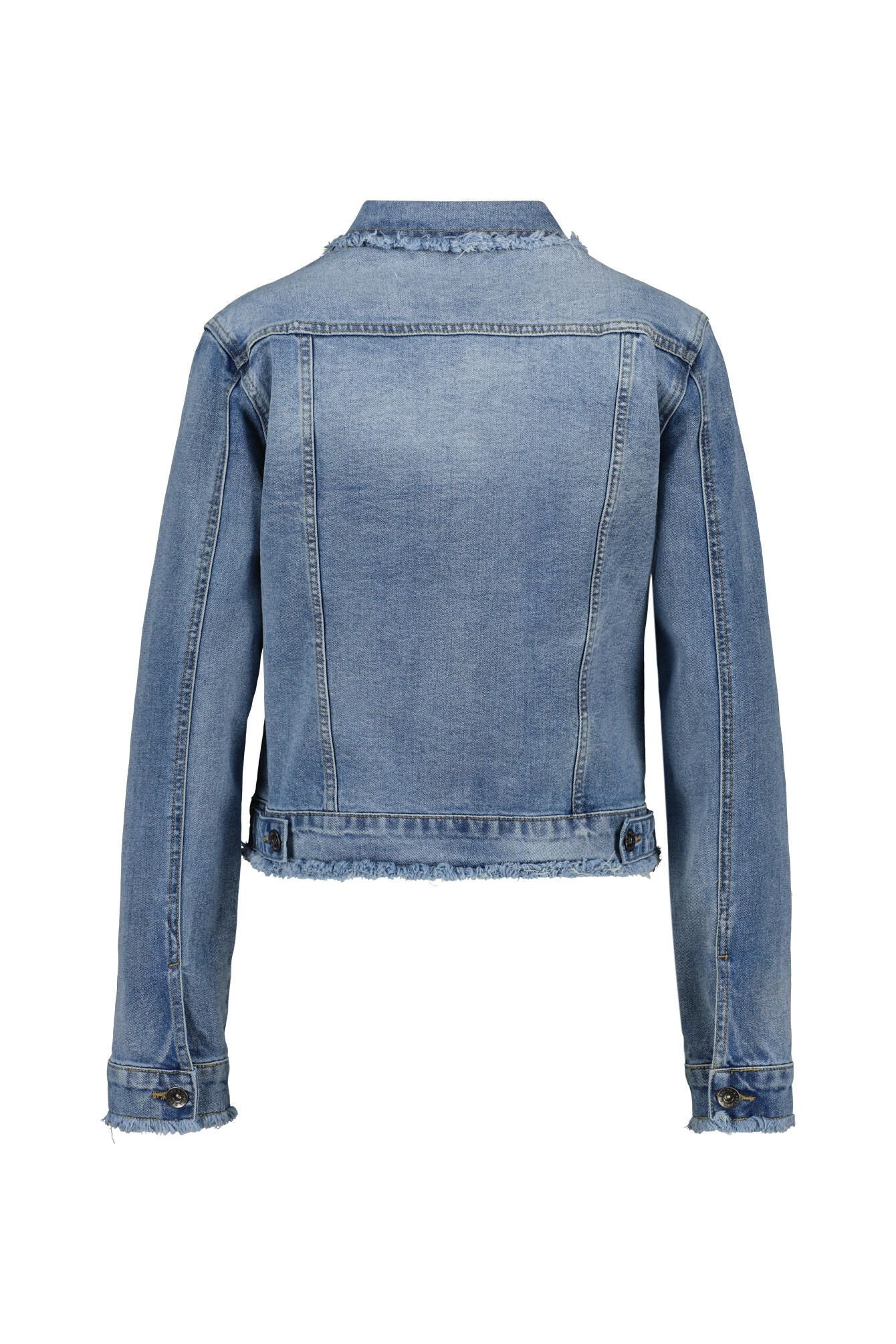 Jeansjacke mit Fransen