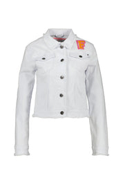 Jeansjacke mit Fransen