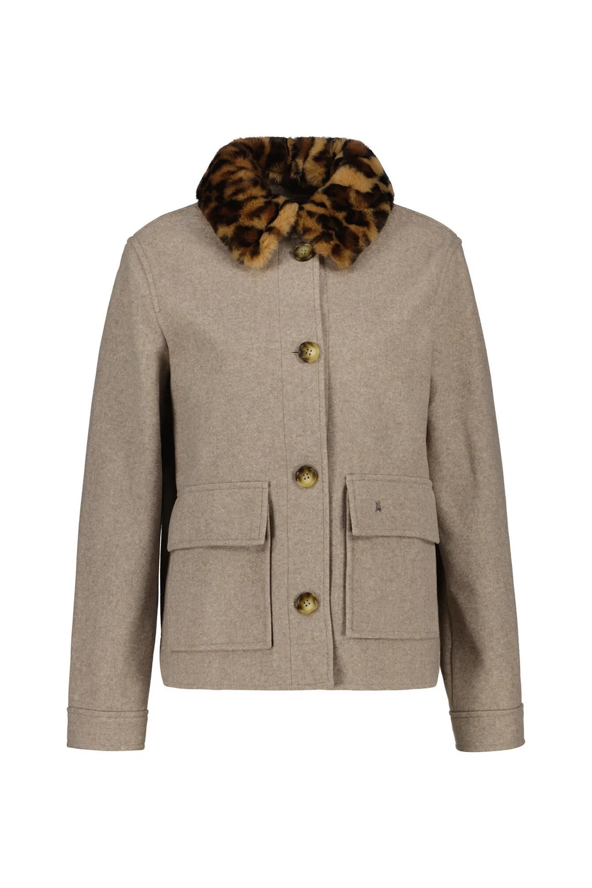 Übergangsjacke mit aufliegendem Kragen