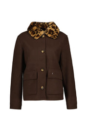 Übergangsjacke mit aufliegendem Kragen