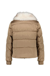 Steppjacke mit Kunstfellkragen