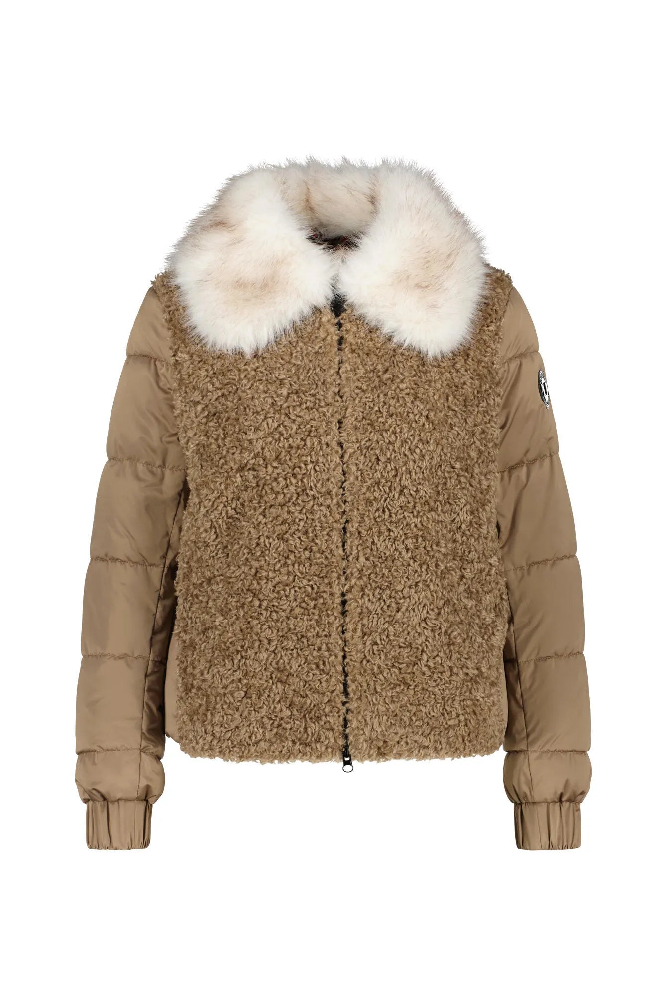 Steppjacke mit Kunstfellkragen