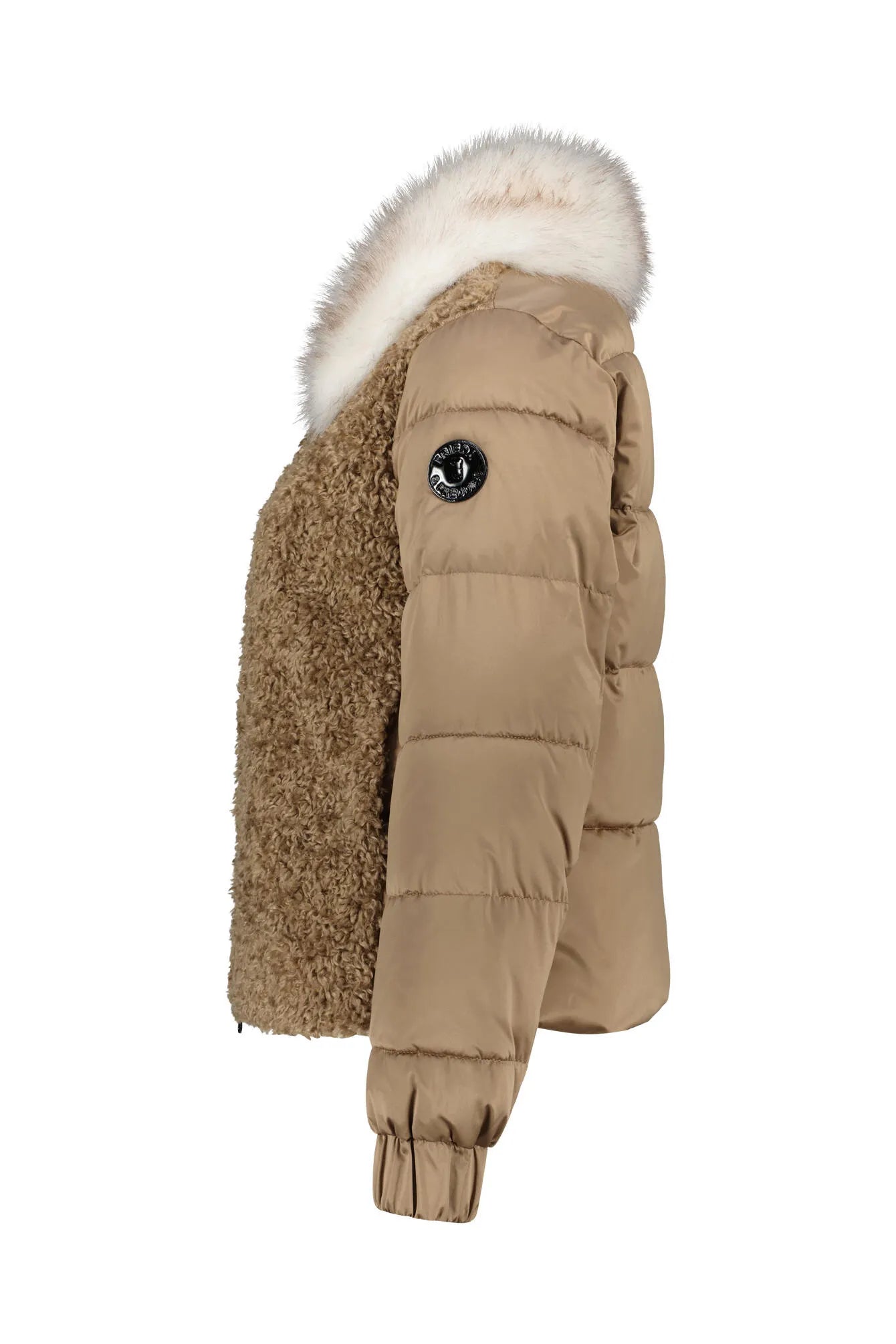 Steppjacke mit Kunstfellkragen