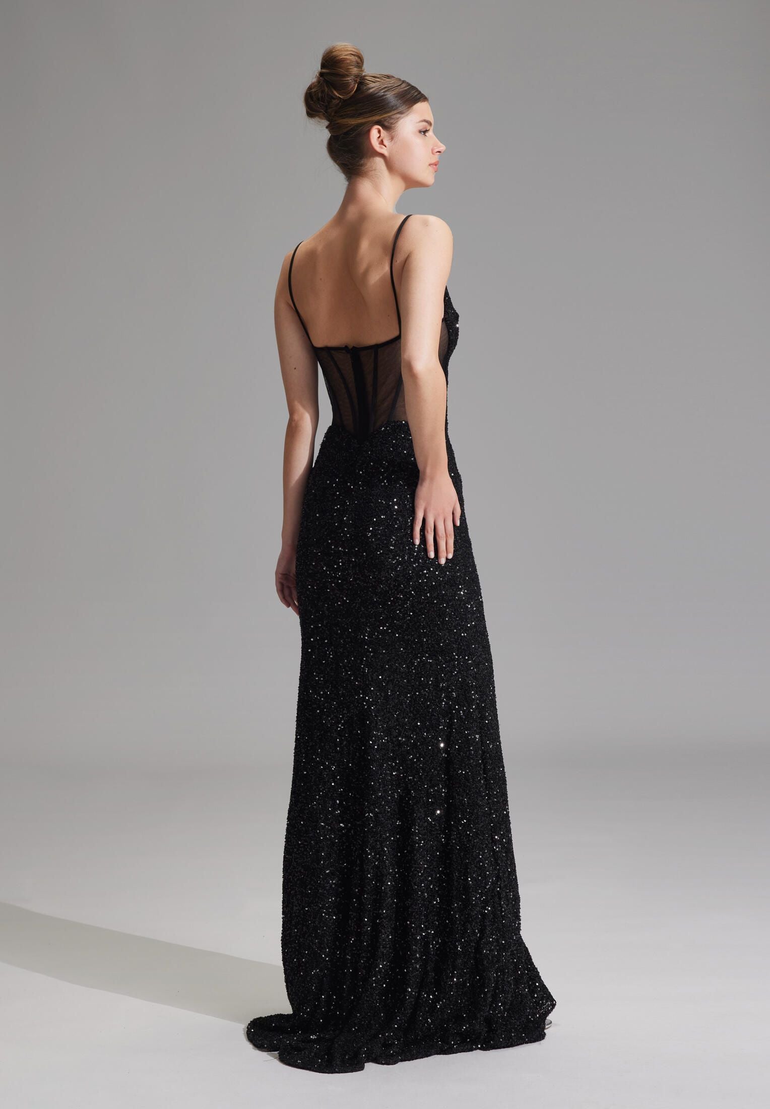 Abendkleid Maxi mit Pailletten