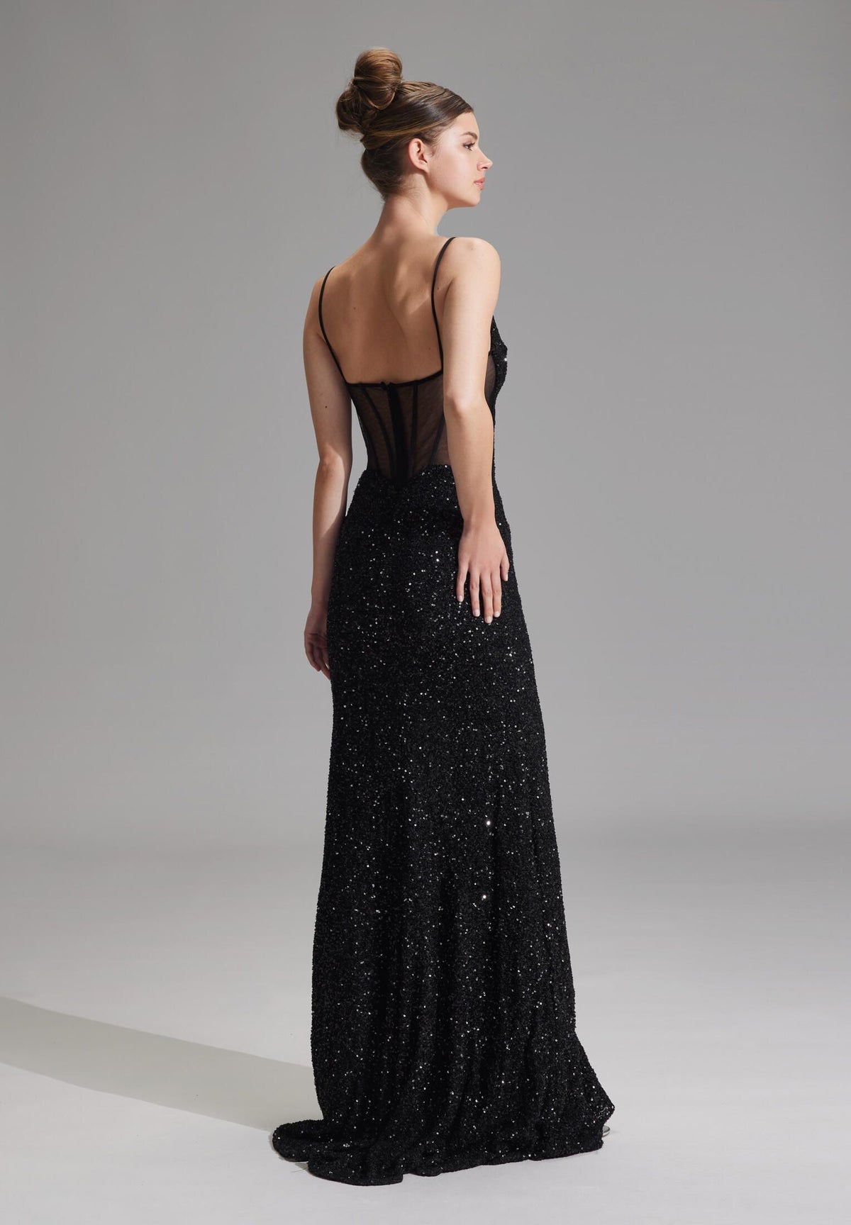 Abendkleid Maxi mit Pailletten