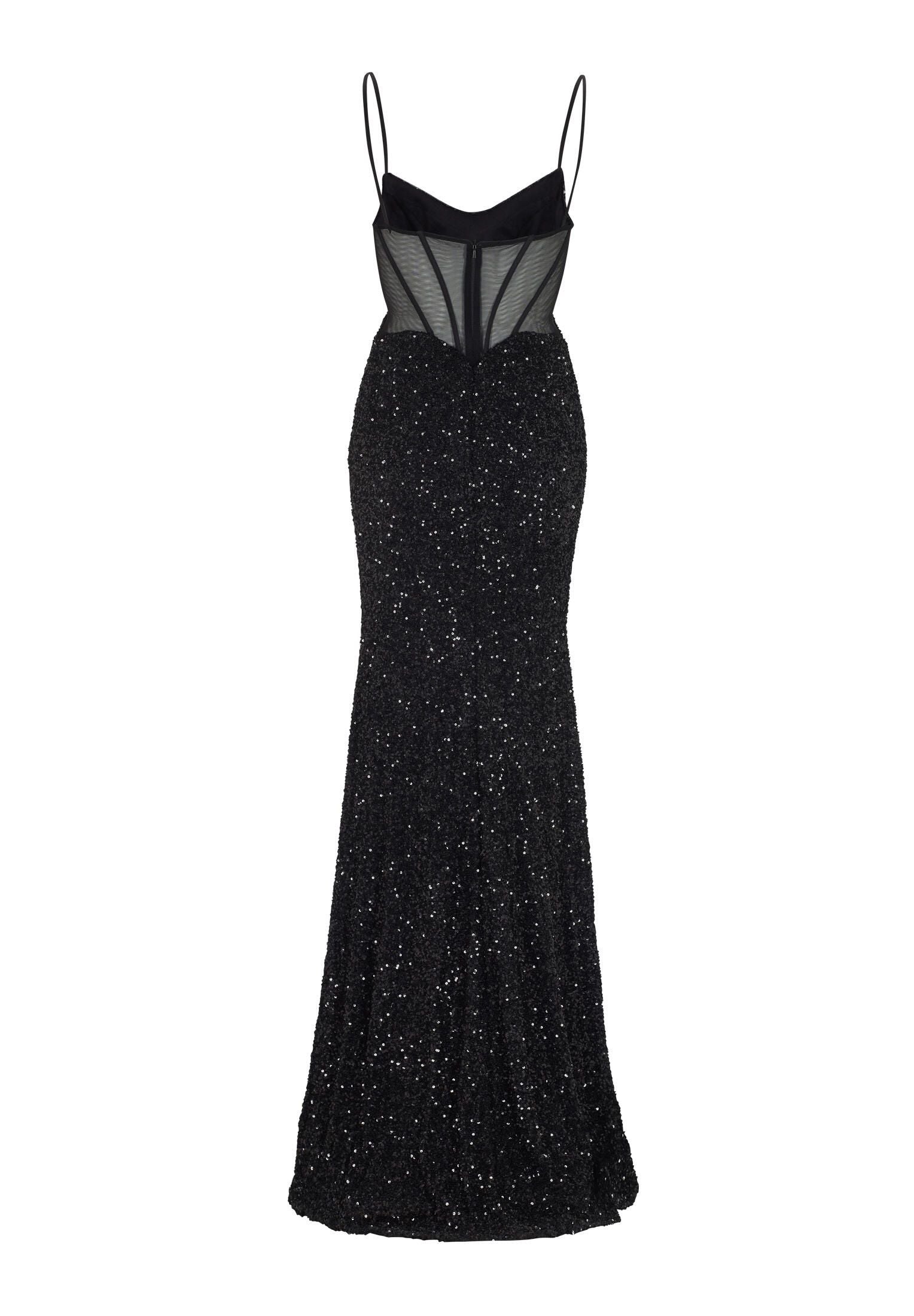 Abendkleid Maxi mit Pailletten