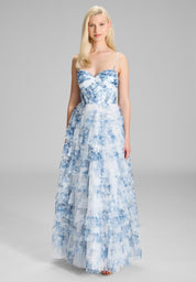 Amendkleid Maxi mit Rüschenrock
