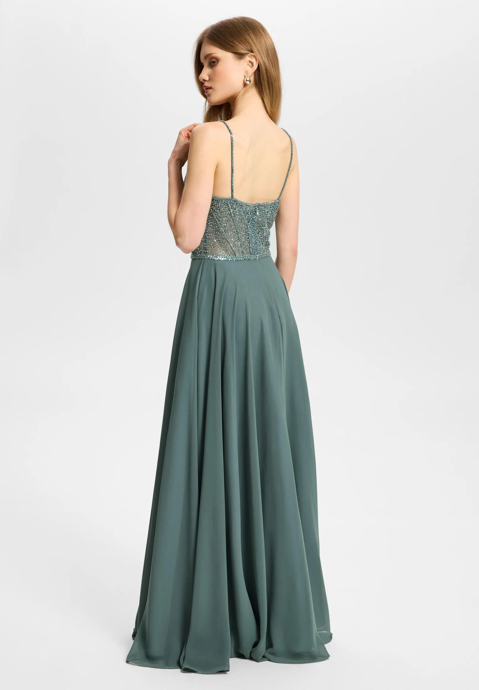 Abendkleid Maxi mit Pailletten
