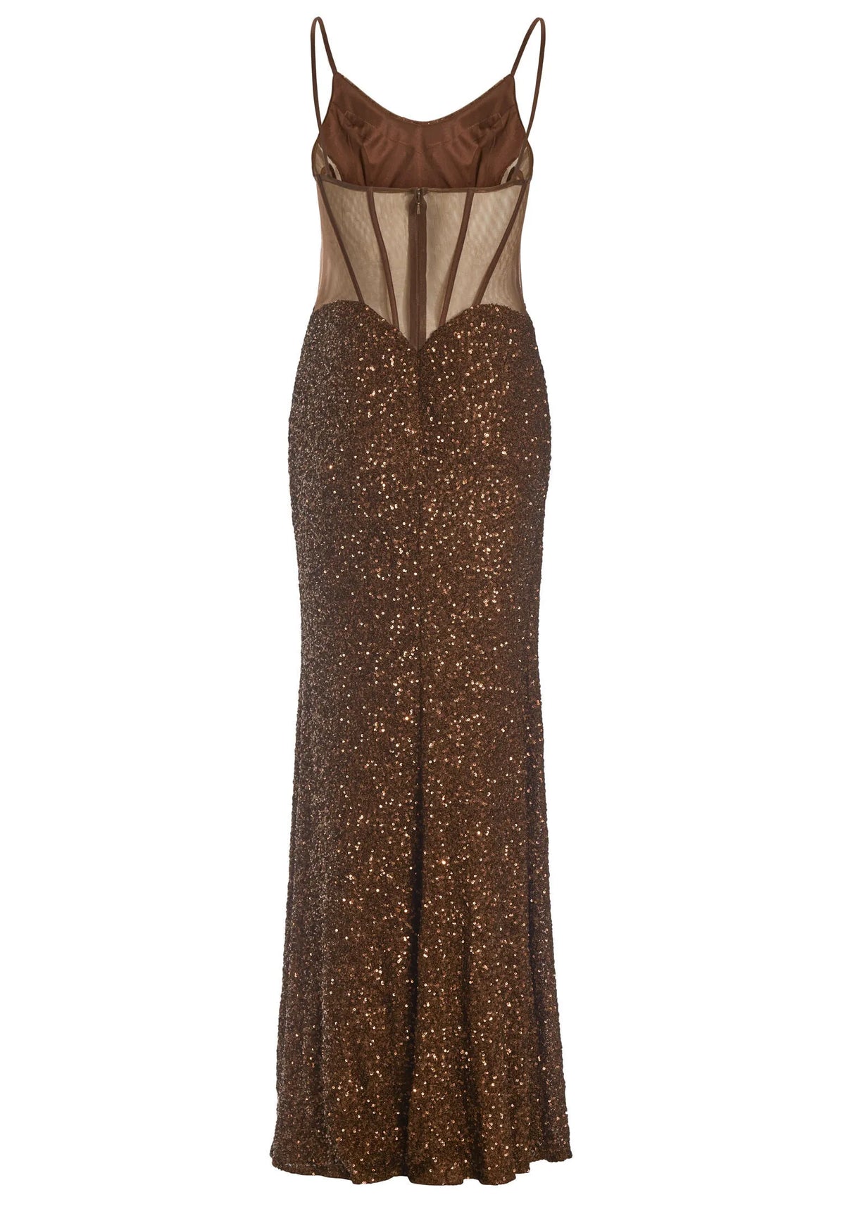 Abendkleid Maxi mit Pailletten