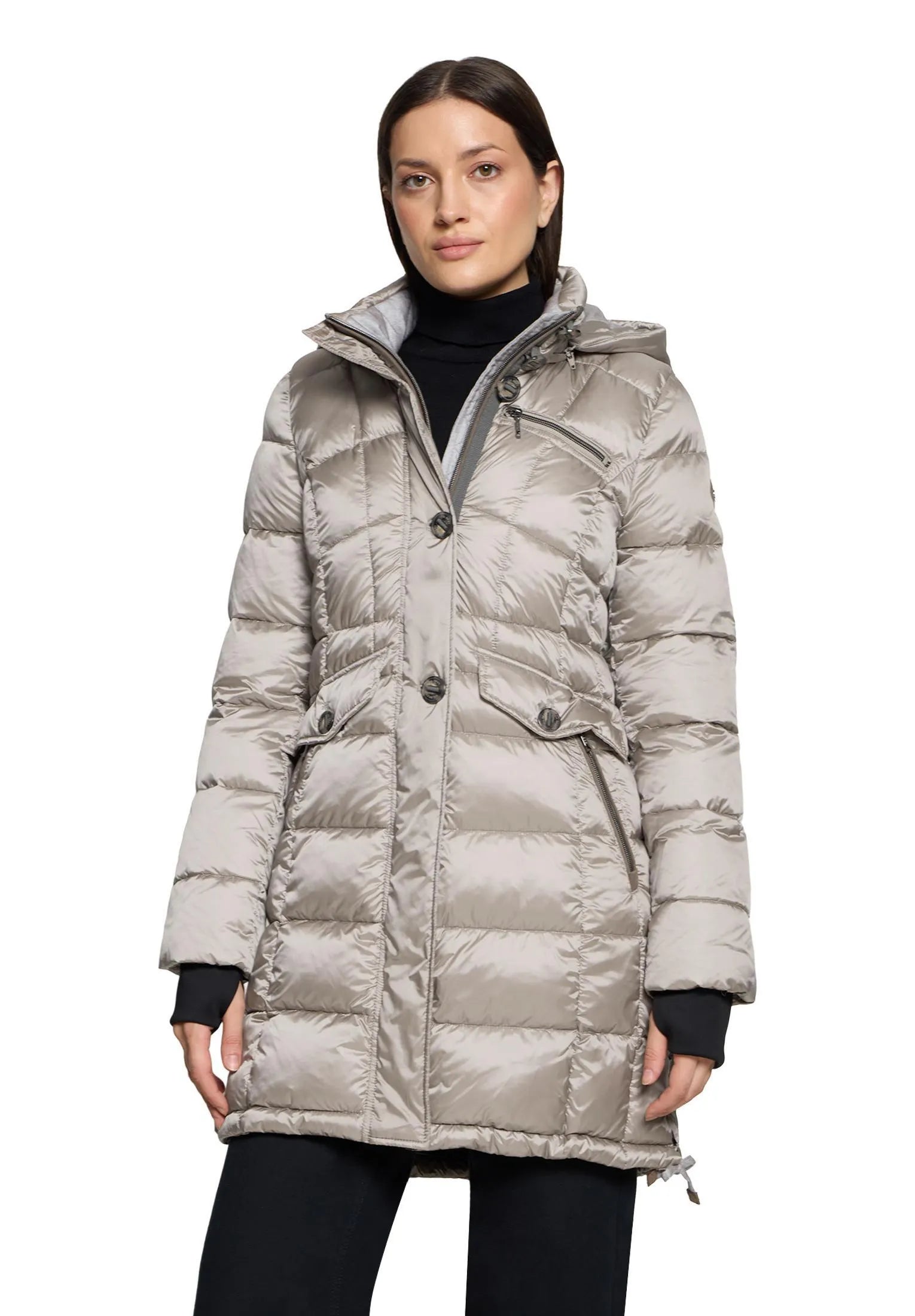 Winterjacke mit abnehmbarer Kapuze