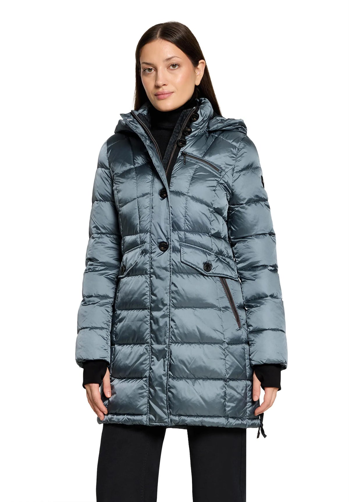 Winterjacke mit abnehmbarer Kapuze