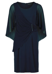 Cocktailkleid Midi mit Volantärmeln