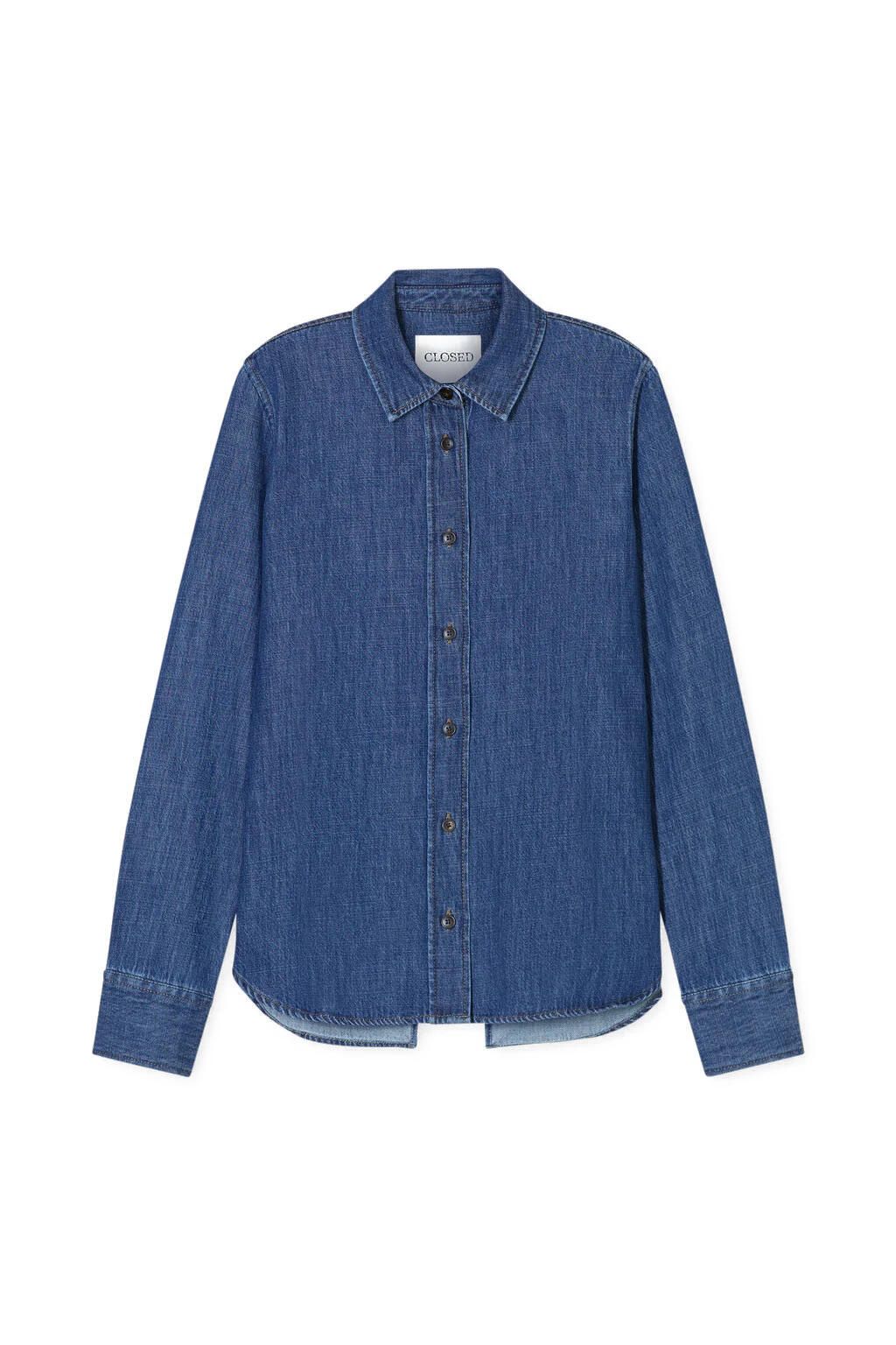 Jeansbluse aus Baumwolle