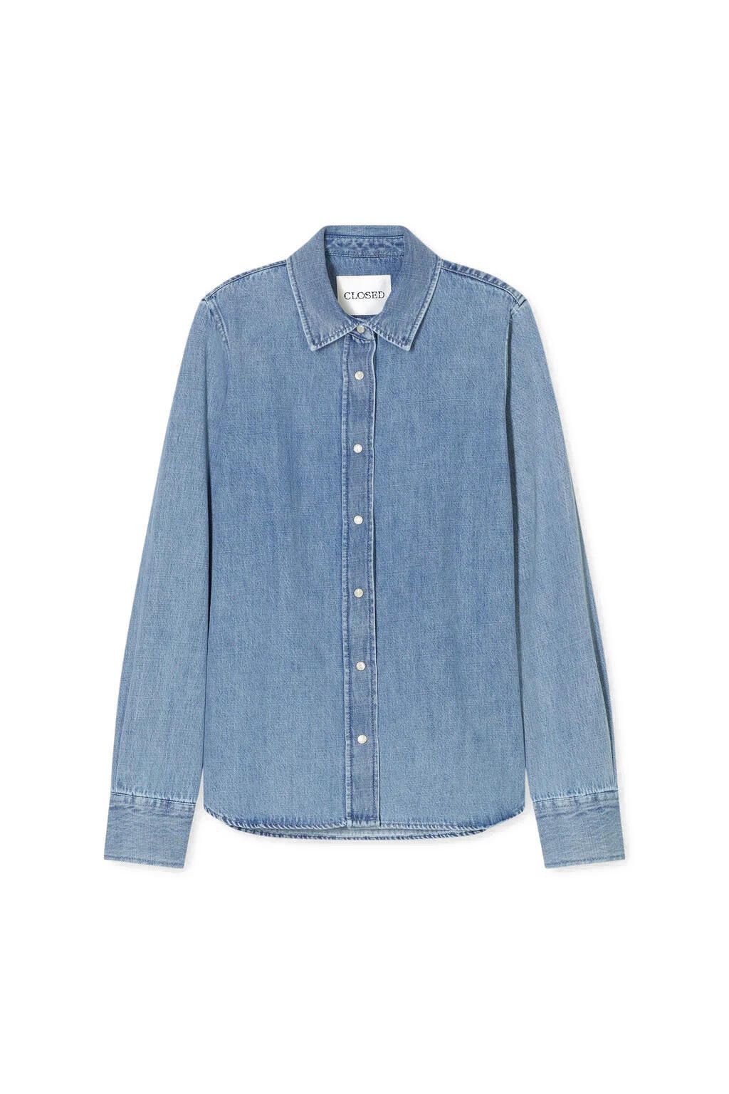 Jeansbluse aus Baumwolle
