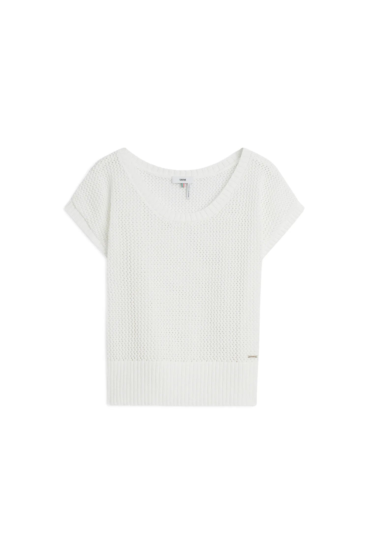 Strick-T-Shirt aus Baumwollmix