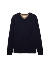 Strickpullover mit V-Ausschnitt
