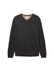 Strickpullover mit V-Ausschnitt