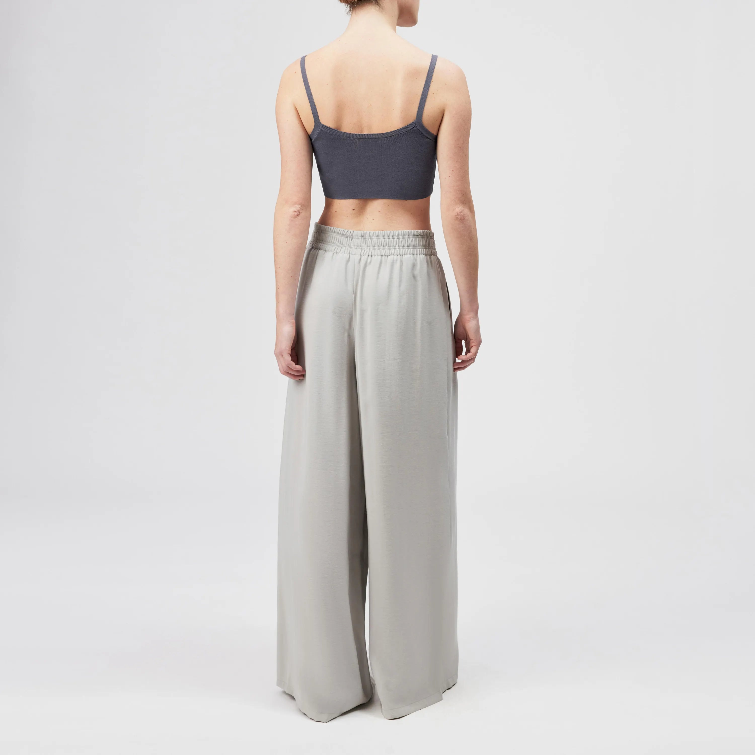Hose Wide Leg in fließendem Twill