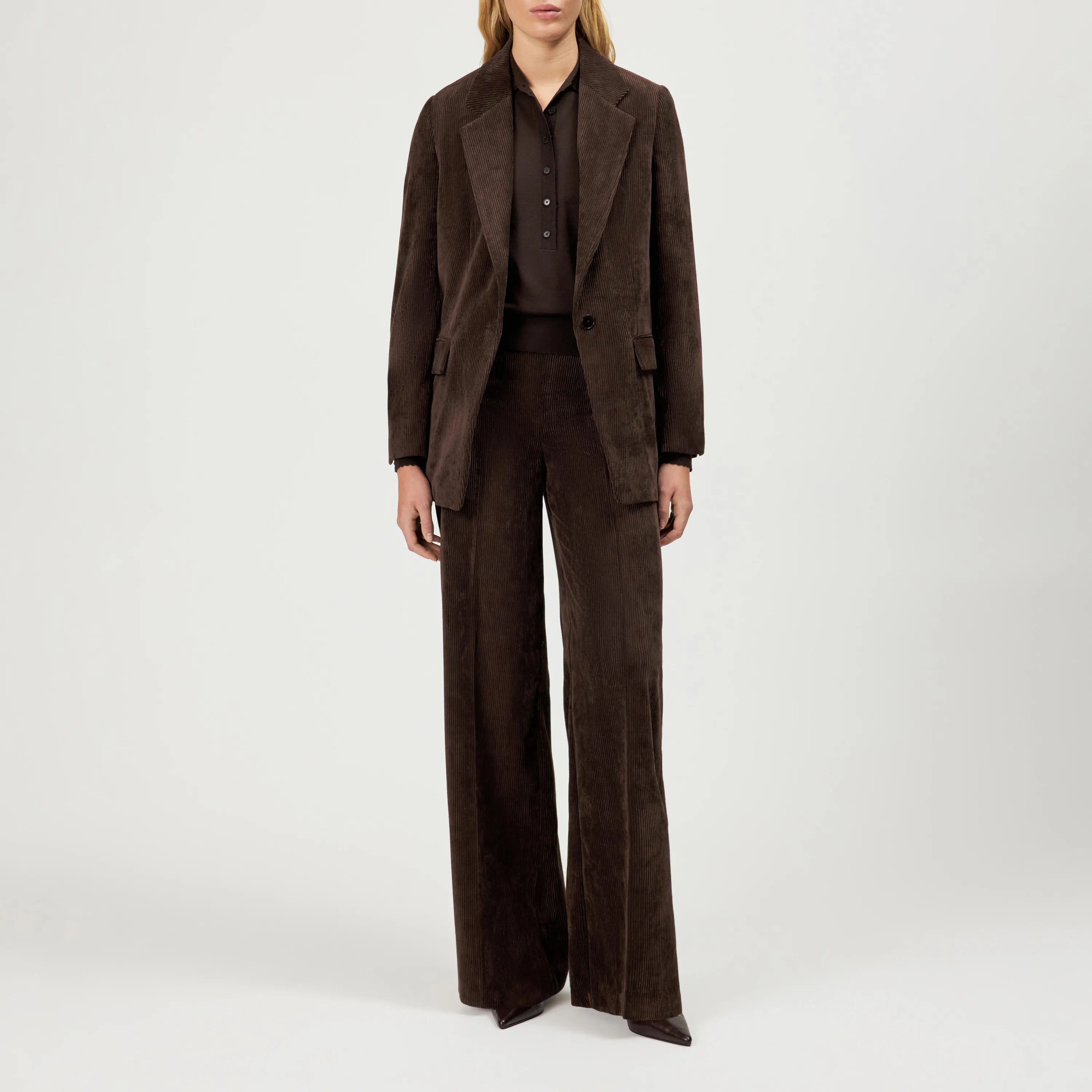 Ripp-Hose mit weitem Bein