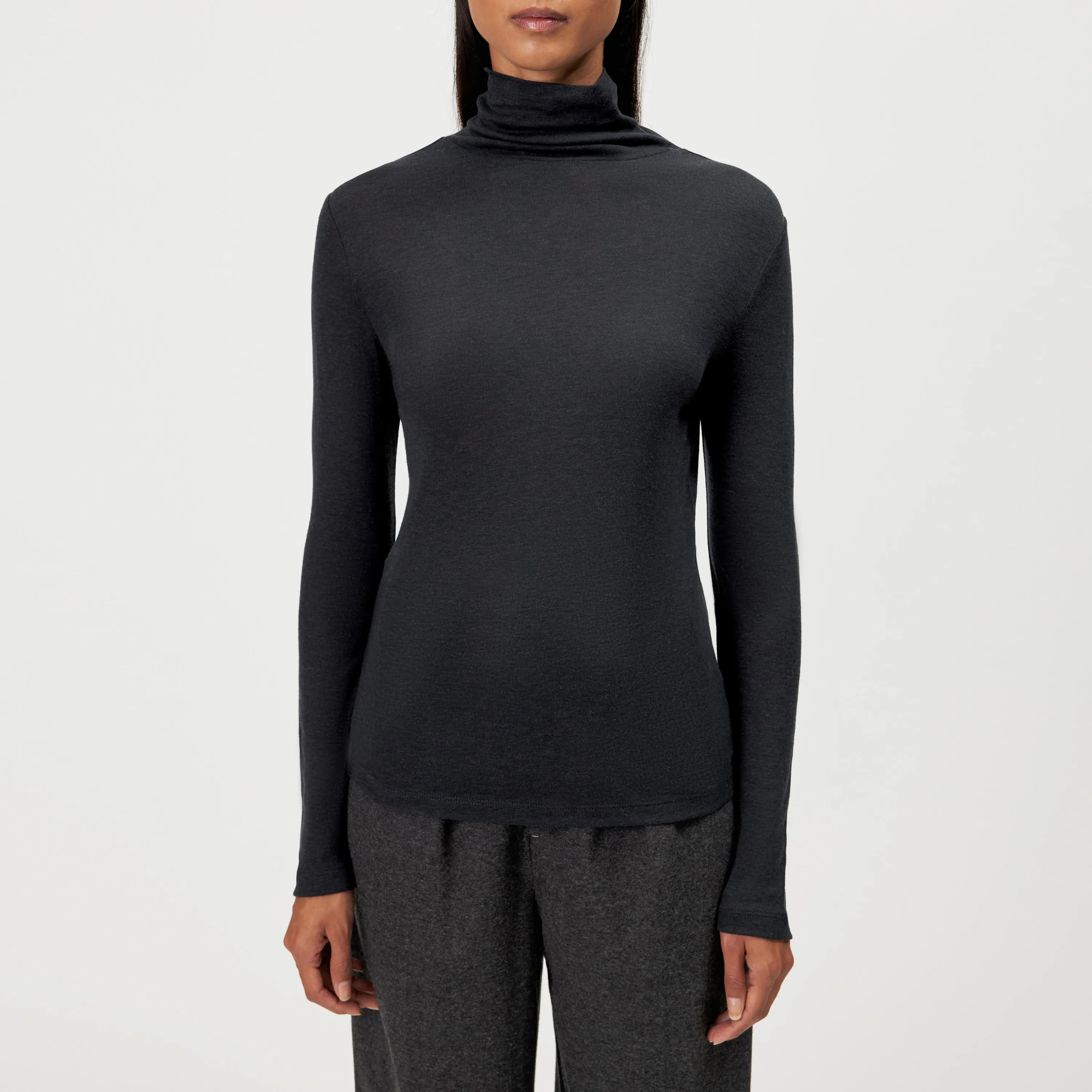 Langarmshirt mit Rollkragen