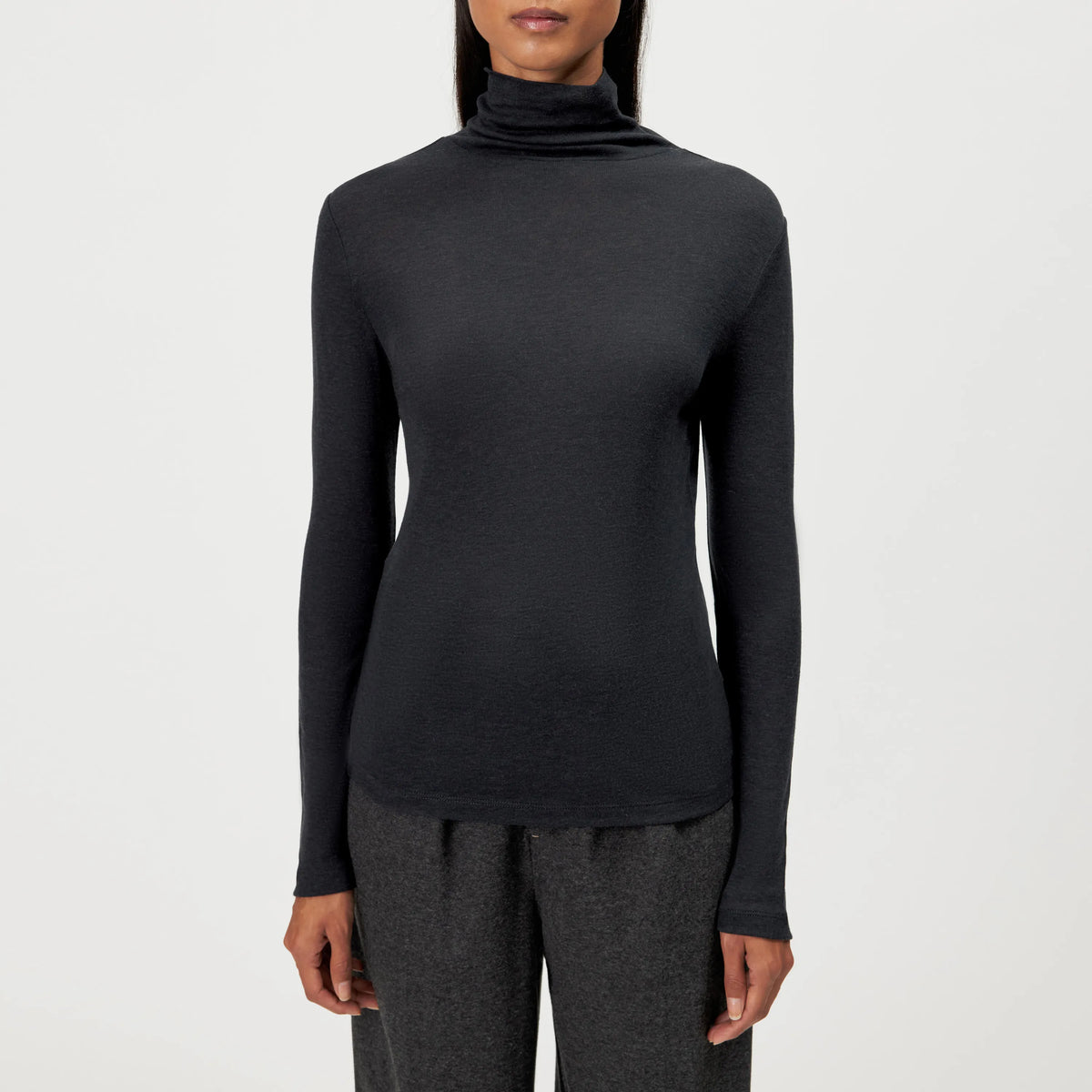 Langarmshirt mit Rollkragen