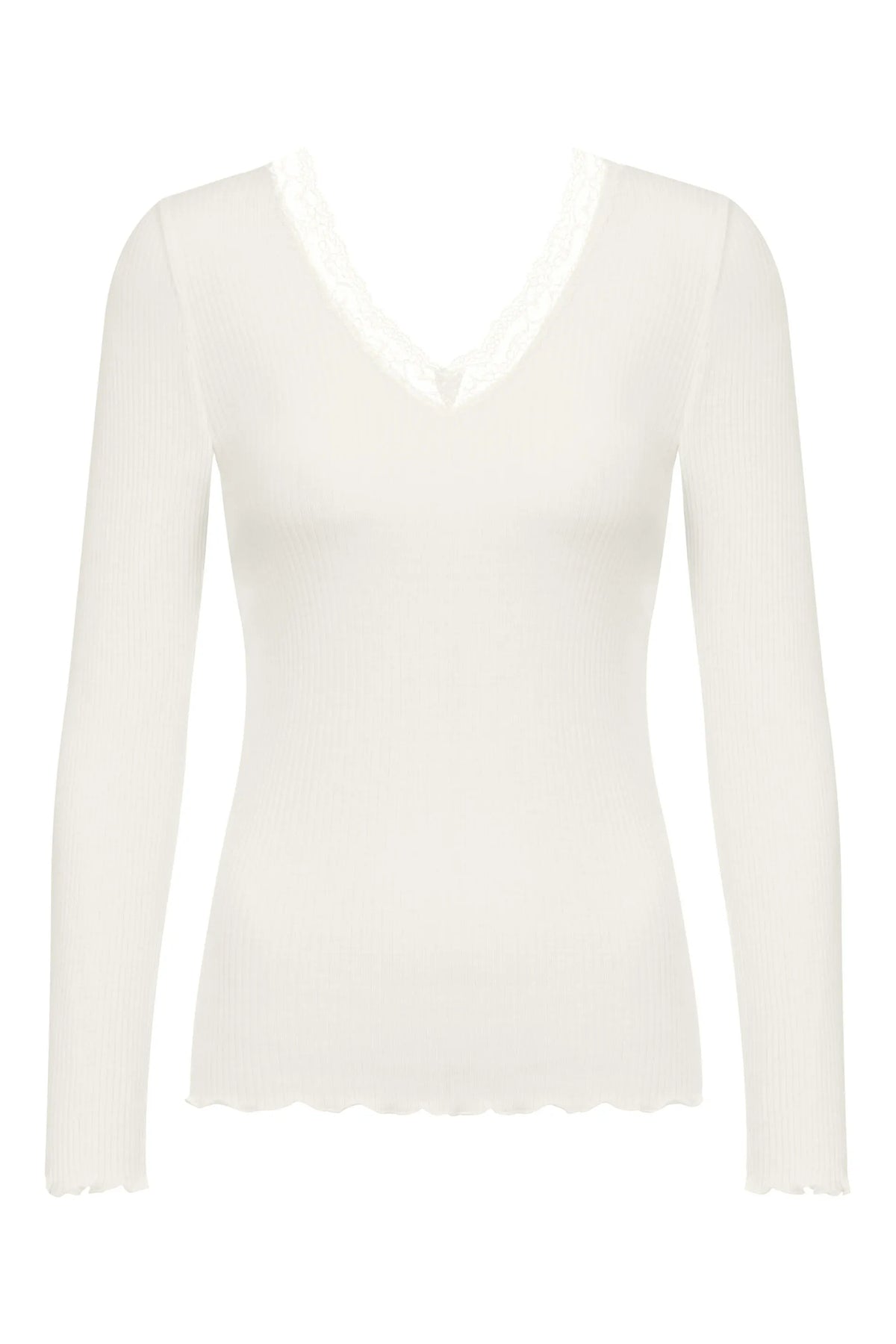 Langarmshirt aus Rippstrick