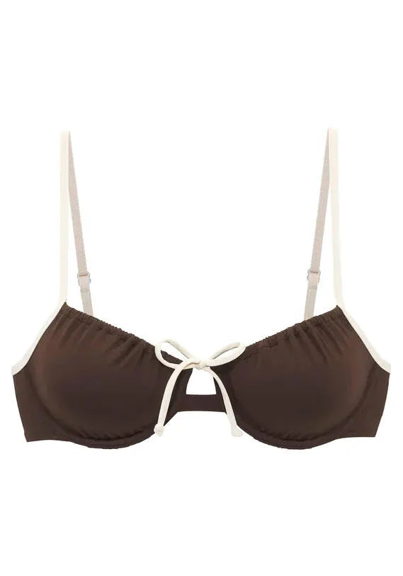 Bügel-Bikini-Top mit Raffung