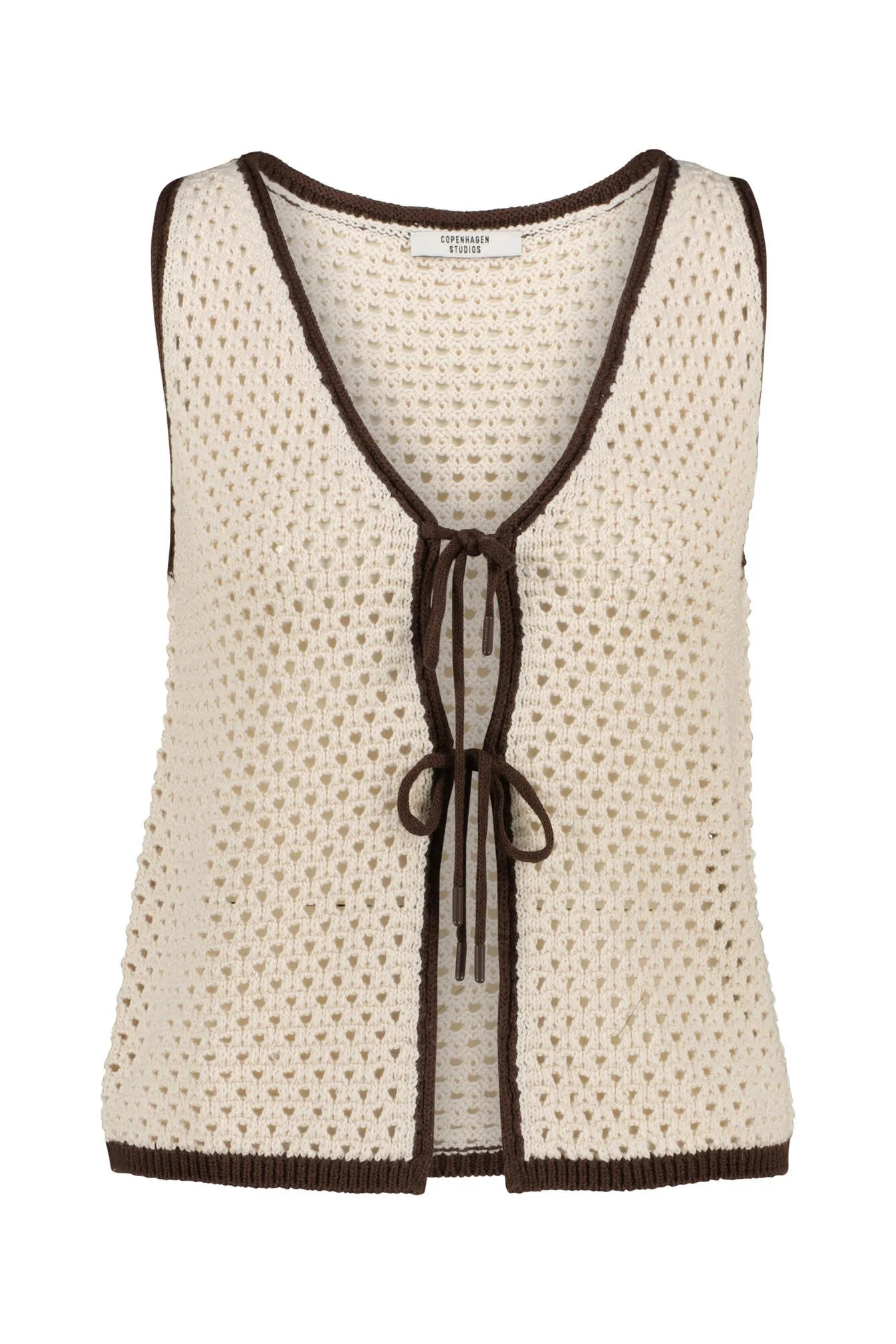 Weste gehäkelt aus Baumwollmix