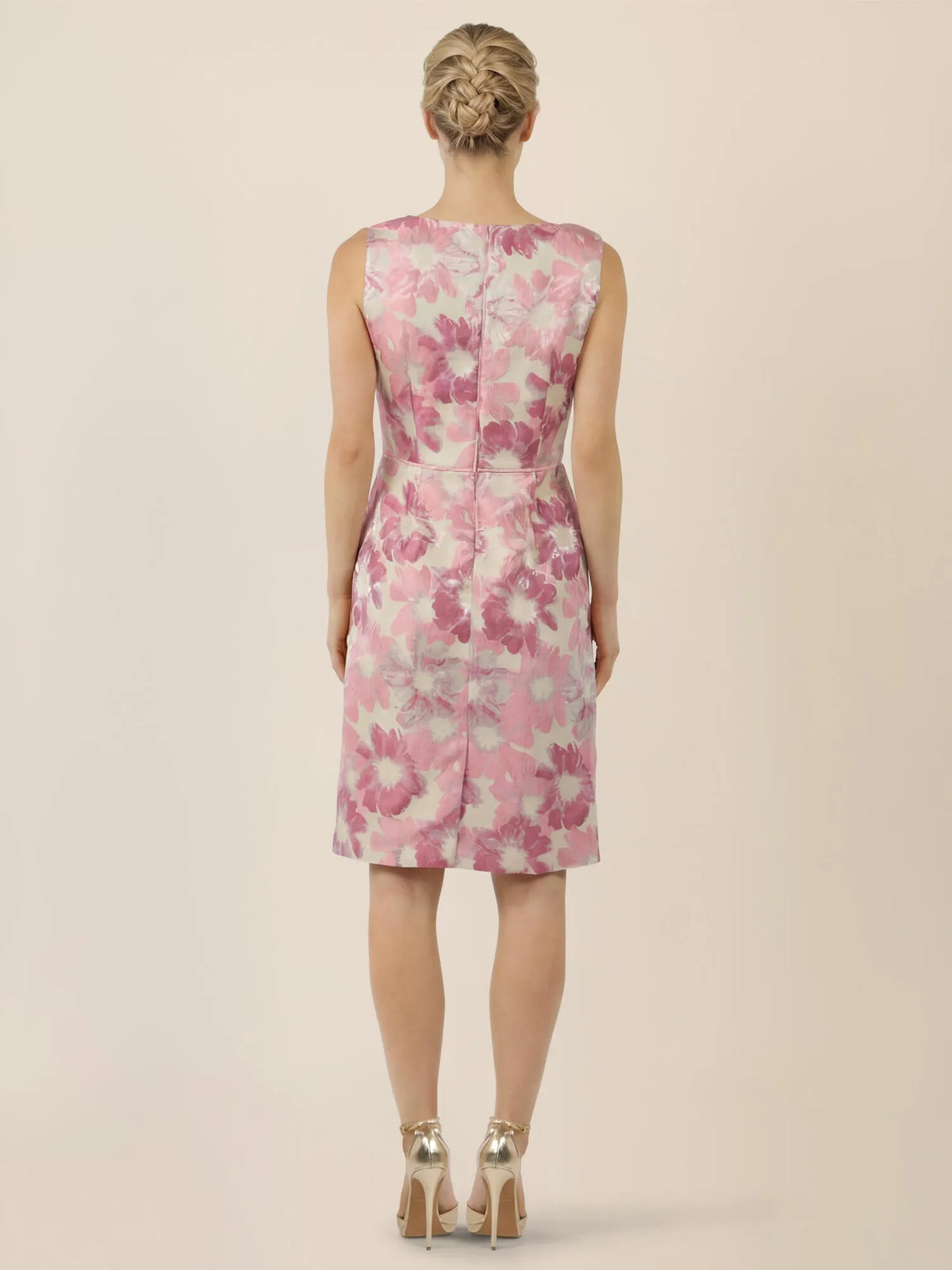 Etuikleid Mini mit floralem Jacquard