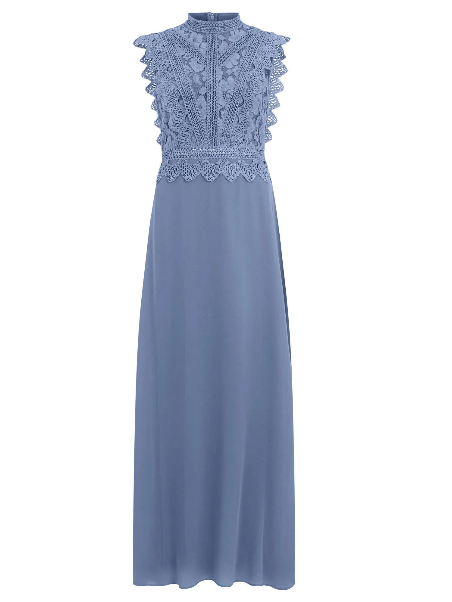 Abendkleid Maxi mit Stehkragen