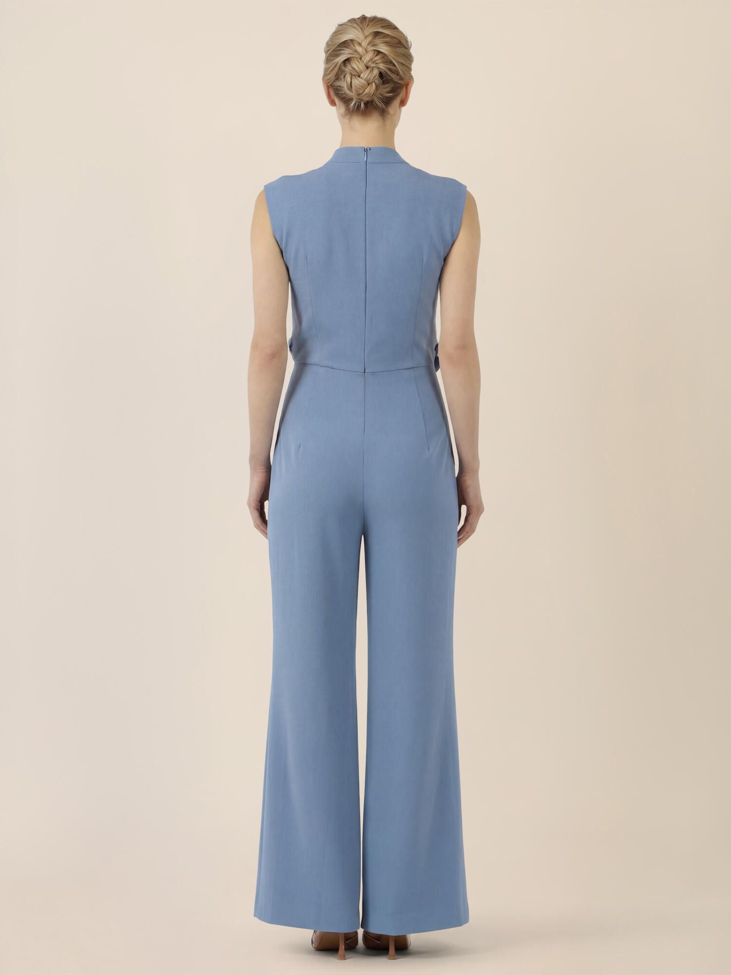 Jumpsuit Maxi mit Stehkragen