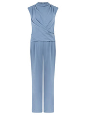 Jumpsuit Maxi mit Stehkragen