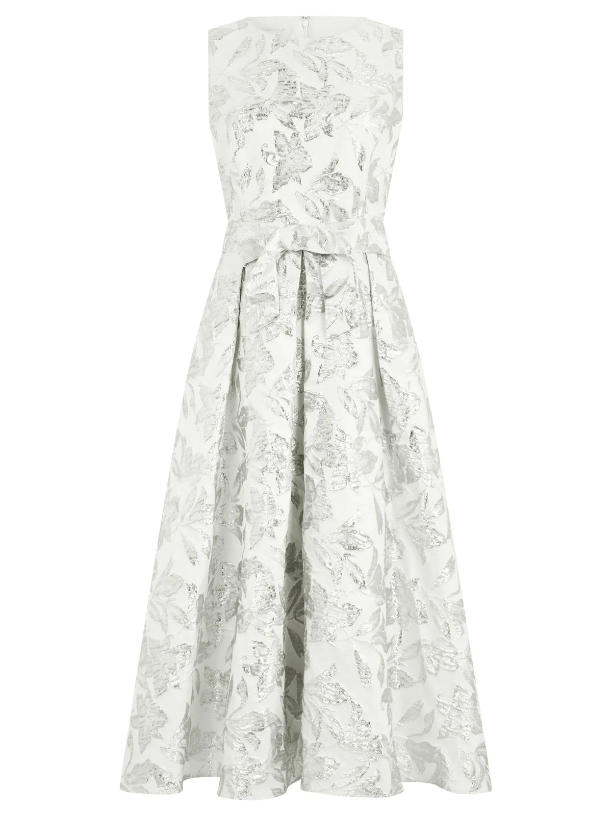 Abendkleid Midi mit schimmerndem Strukturmuster