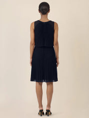 Plisseekleid Midi aus Chiffon