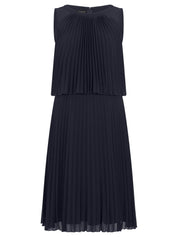 Plisseekleid Midi aus Chiffon